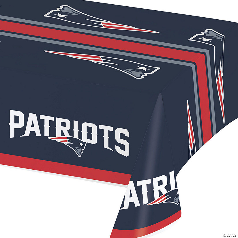 54&#8221; x 102&#8221; Nfl New England Patriots Plastic Tablecloths 3 Count Image