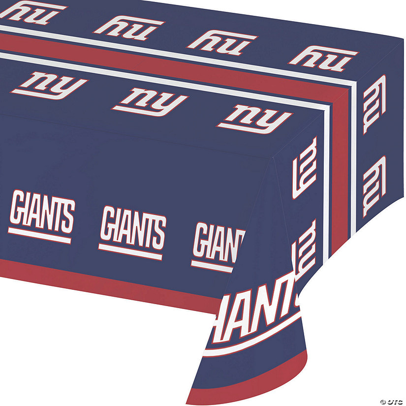 54&#8221; x 102&#8221; Nfl New York Giants Plastic Tablecloths 3 Count Image