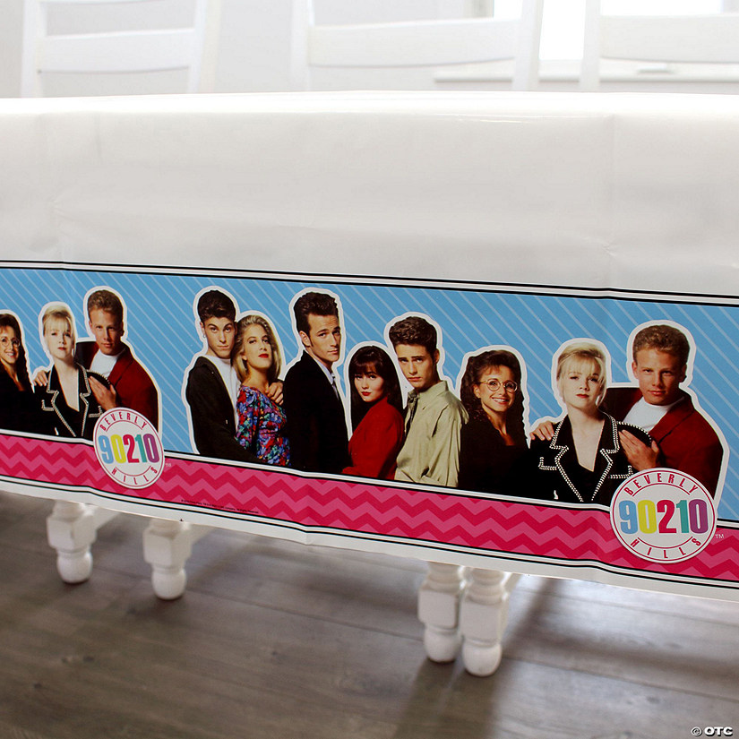 54" x 108" Beverly Hills, 90210 Plastic Tablecloth Image