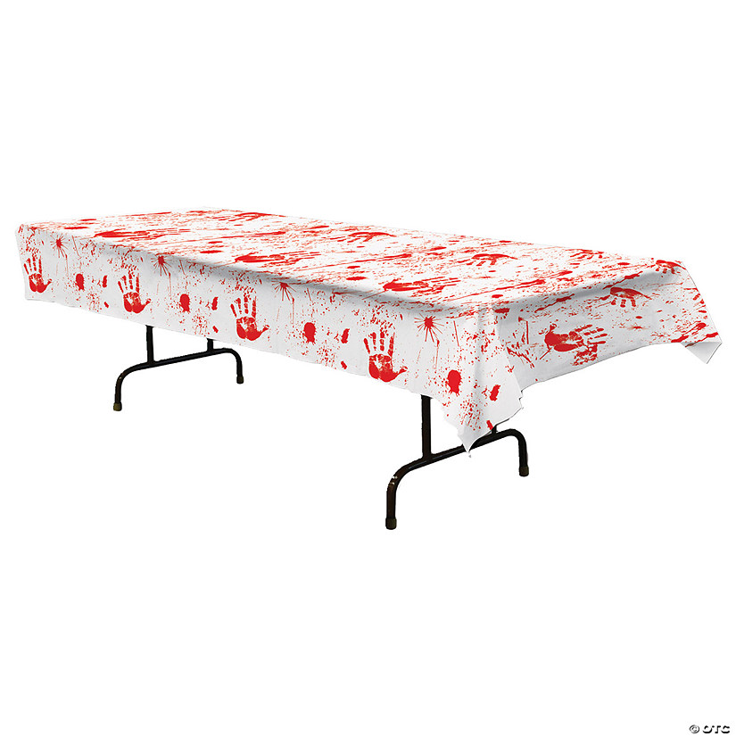 54" x 108" Bloody Handprints Tablecover Image