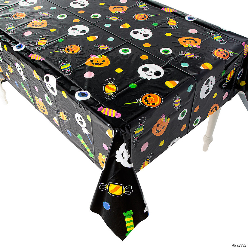 54" x 108" Boo Crew Halloween Party Tablecloth Image
