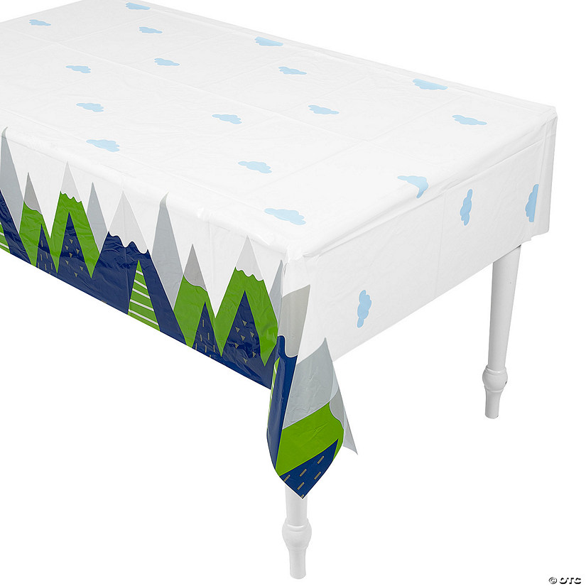 54" x 108" Born to Move Mountains Plastic Tablecloth Image