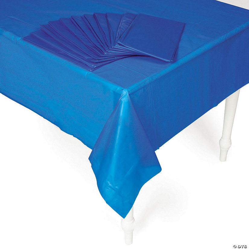 54" x 108" Bulk Plastic Tablecloths - 12 Pc. Image