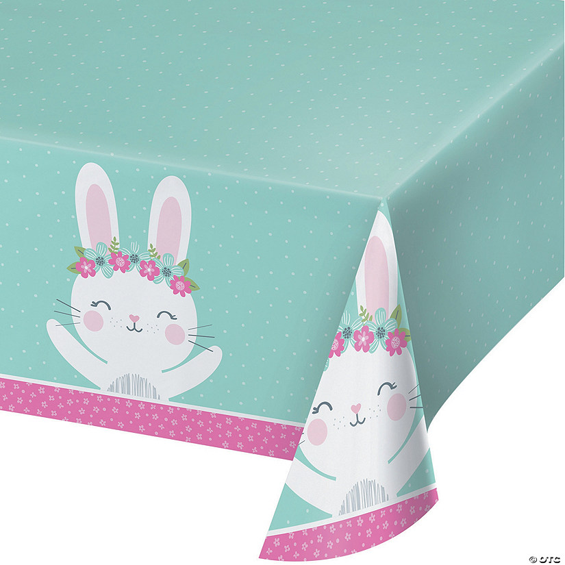 54" x 108" Bunny Party Plastic Tablecloth Image
