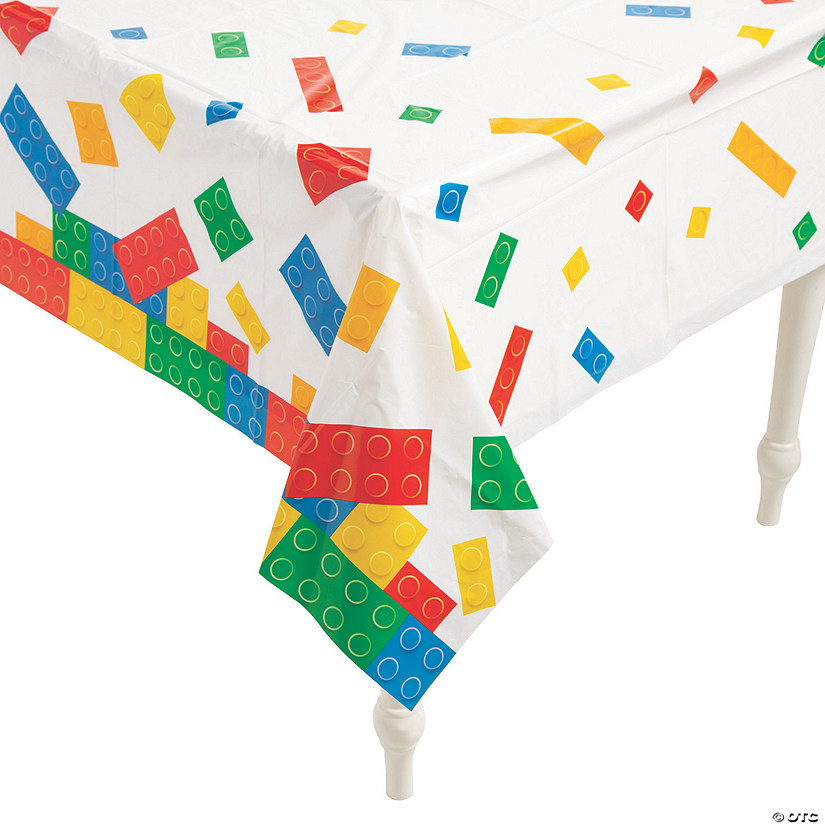 54" x 108" Color Brick Plastic Tablecloth Image