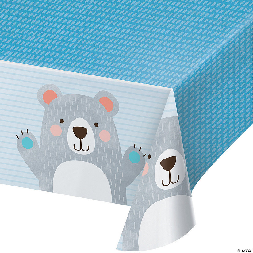 54" x 108" Happy Bear Plastic Tablecloth Image