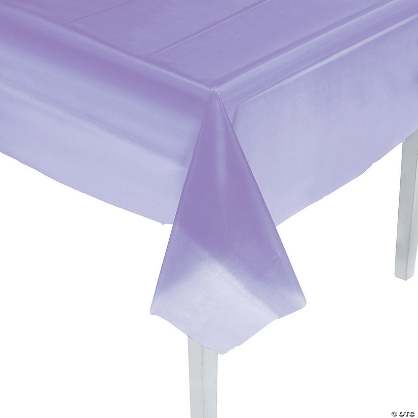 54" x 108" Lilac Plastic Tablecloth Image