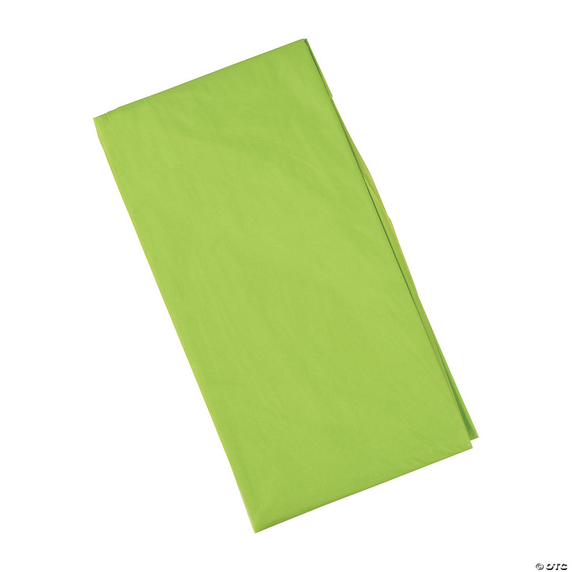 54" x 108" Lime Green Plastic Tablecloth Image