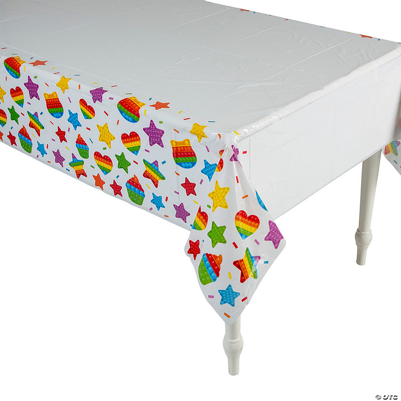 54" x 108" Lotsa Pops Party Plastic Tablecloth Image