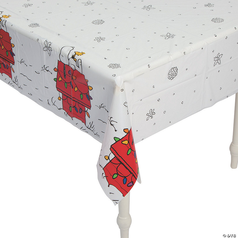 54" x 108" Peanuts<sup>&#174;</sup> Christmas Tablecloth Image