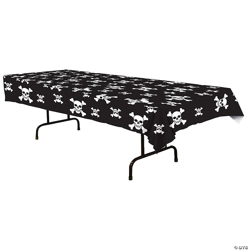 54" x 108" Plastic Pirate Table Cover Image