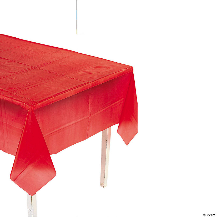 54" x 108" Rectangle Plastic Tablecloth Image