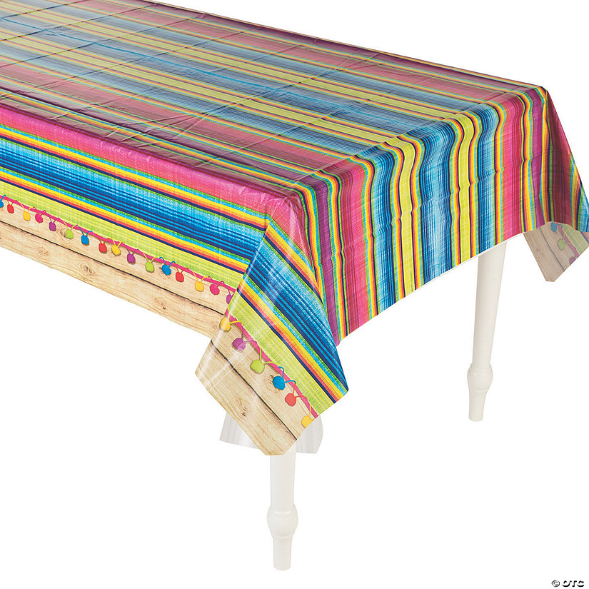 54" x 108" Sarape Fiesta Plastic Tablecloth Image