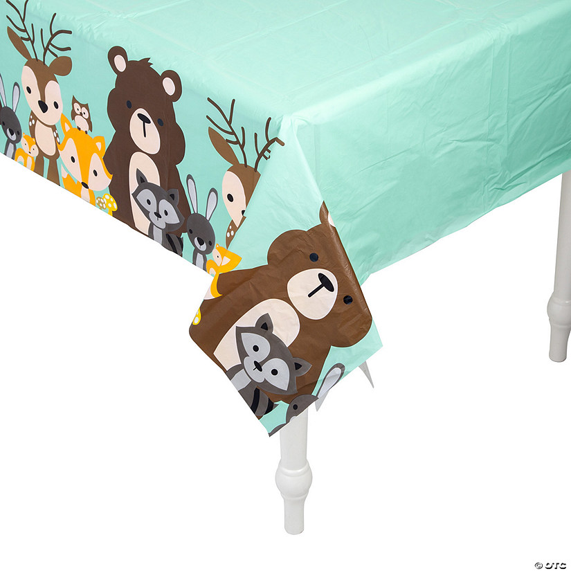 54" x 108" Woodland Party Tablecloth Image