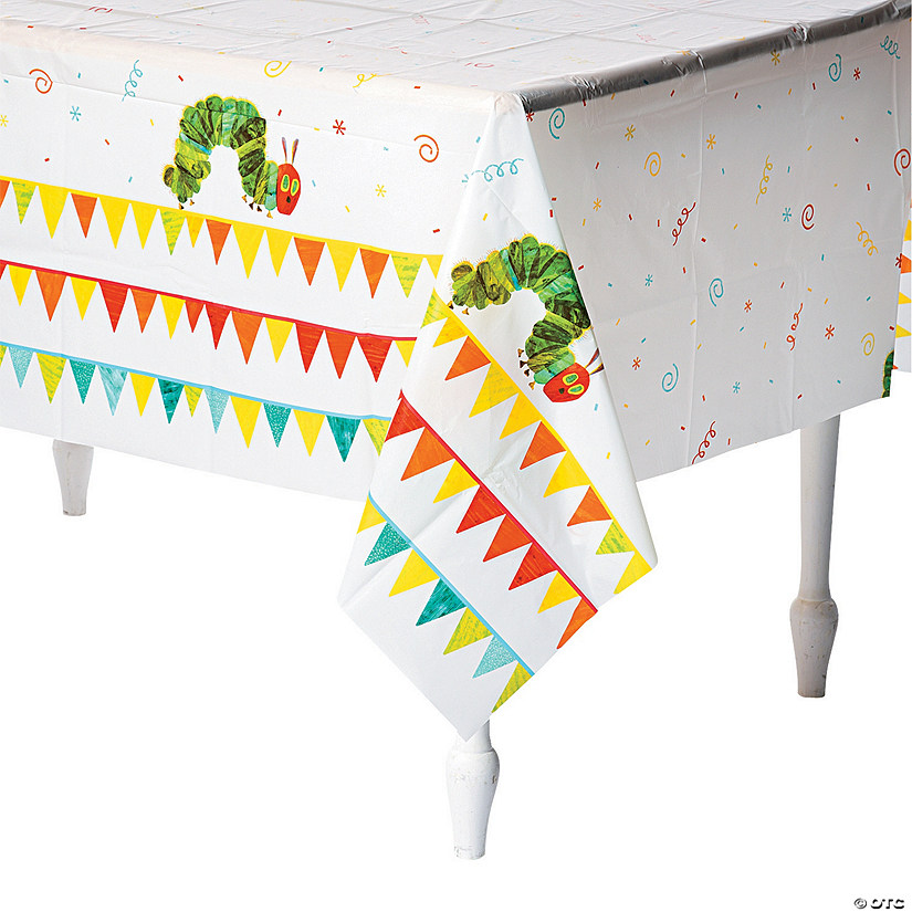 54" x 108" World of Eric Carle The Very Hungry Caterpillar&#8482; Plastic Tablecloth Image