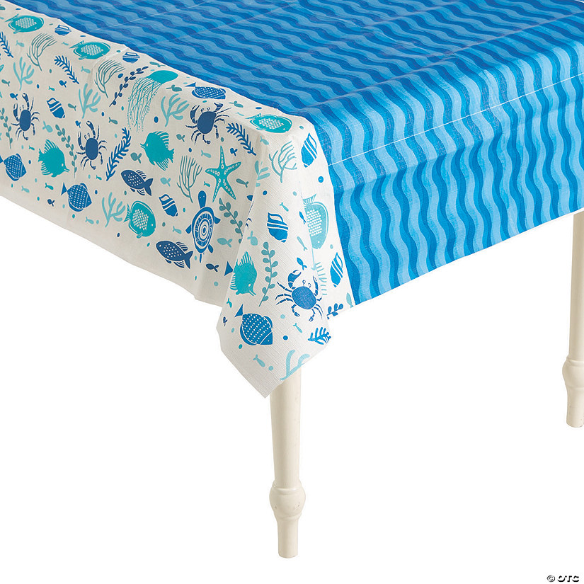 54" x 110" Under the Sea Paper Tablecloth Image