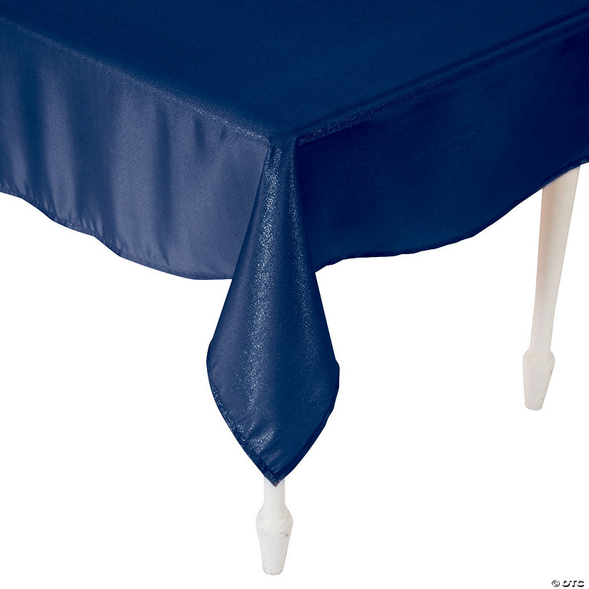 54" x 126" Navy Rectangle Polyester Tablecloth Image