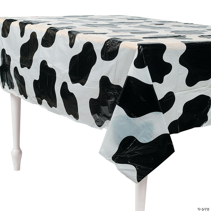 54" x 72" Cow Plastic Tablecloth Image