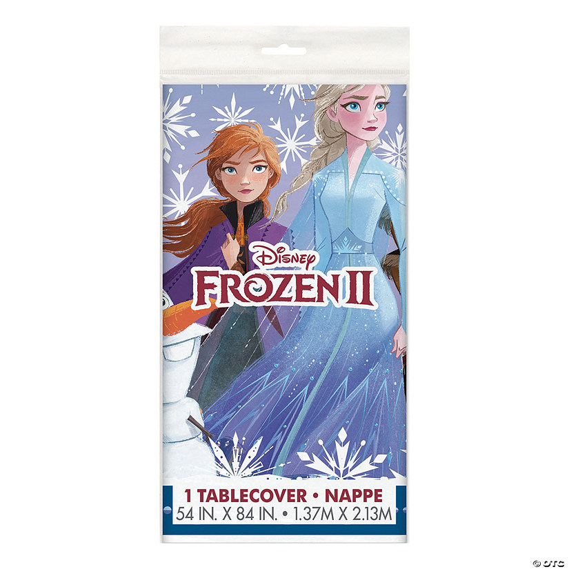 54" x 84" Disney&#8217;s Frozen II Snowflake Plastic Tablecloth Image