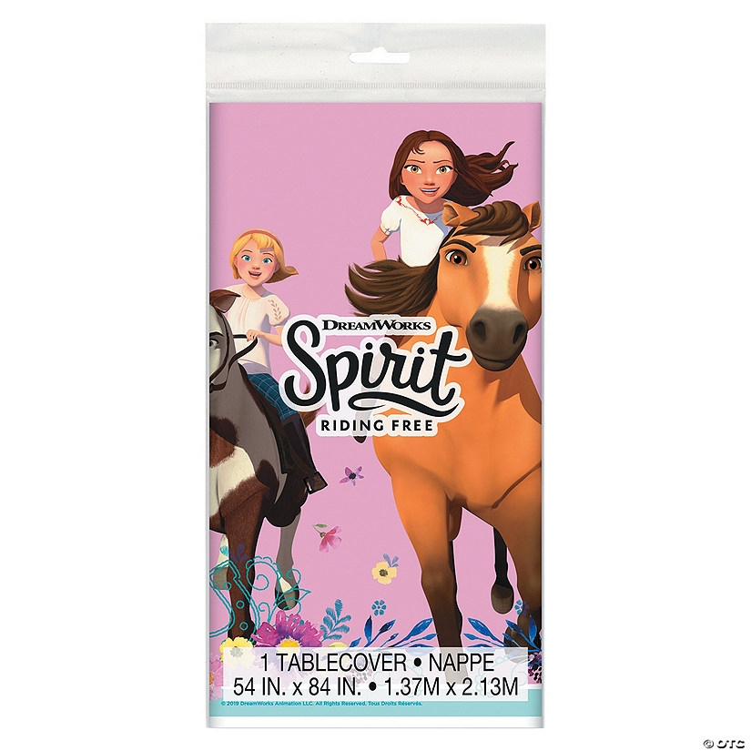 54" x 84" DreamWorks Spirit Riding Free&#8482; Plastic Tablecloth Image