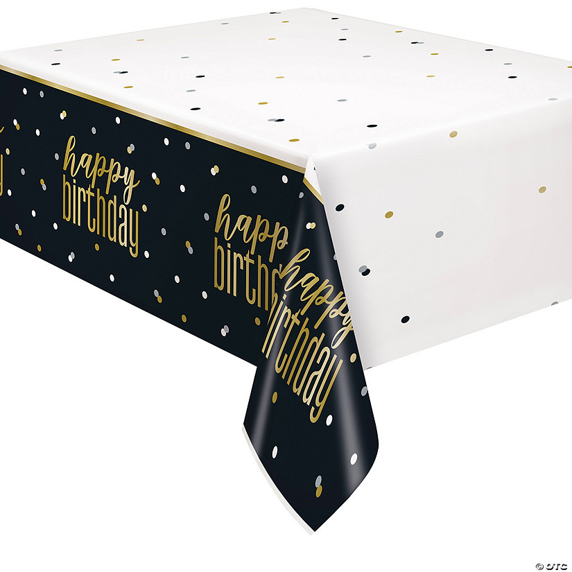Amscan 54" X 84" Plastic Party Table Cover - Birthday Horns & Balloons Design, Multicolor - View #3