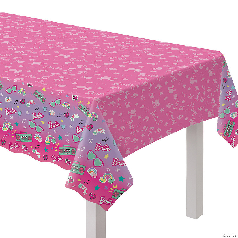 54" x 96" Barbie<sup>&#174;</sup> Dream Together Plastic Tablecloth Image