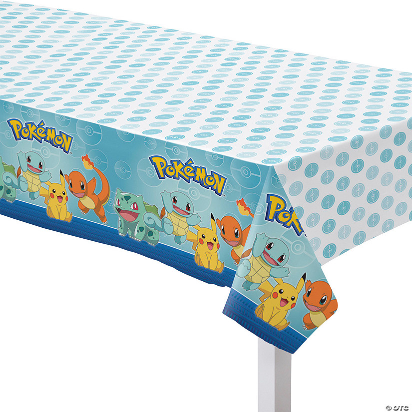 54" x 96" Pok&#233;mon&#8482; Characters Rectangle Plastic Tablecloth Image
