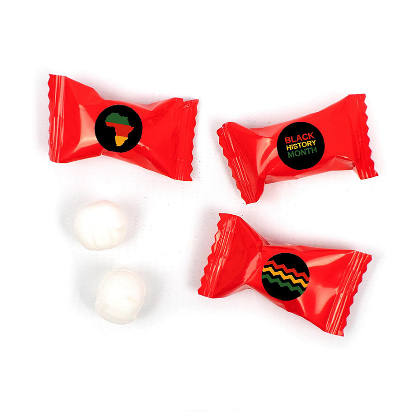 55 Pcs Black History Month Candy Mints Party Favors Red Individually Wrapped Buttermints Image