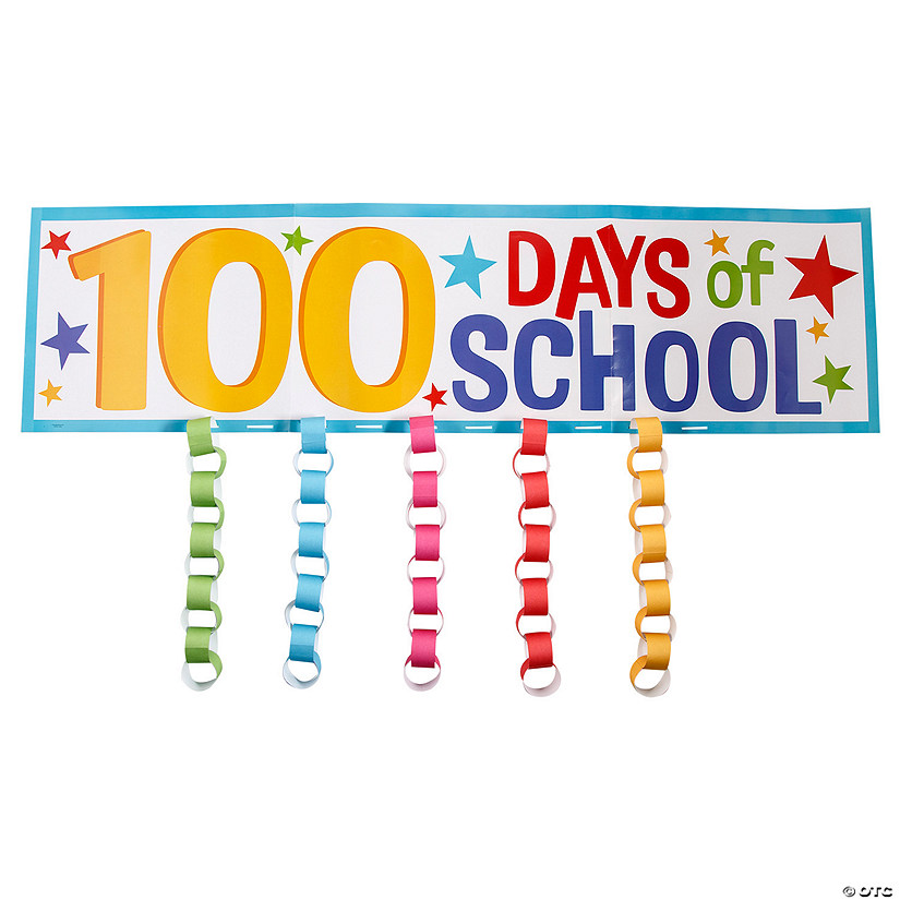56" 100th Day of School Paper Chain Banner - 101 Pc. Image