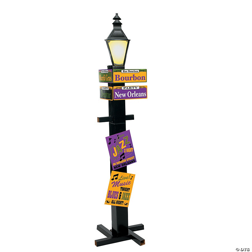 56" Mardi Gras Directional Sign Cardboard Stand-Up Image