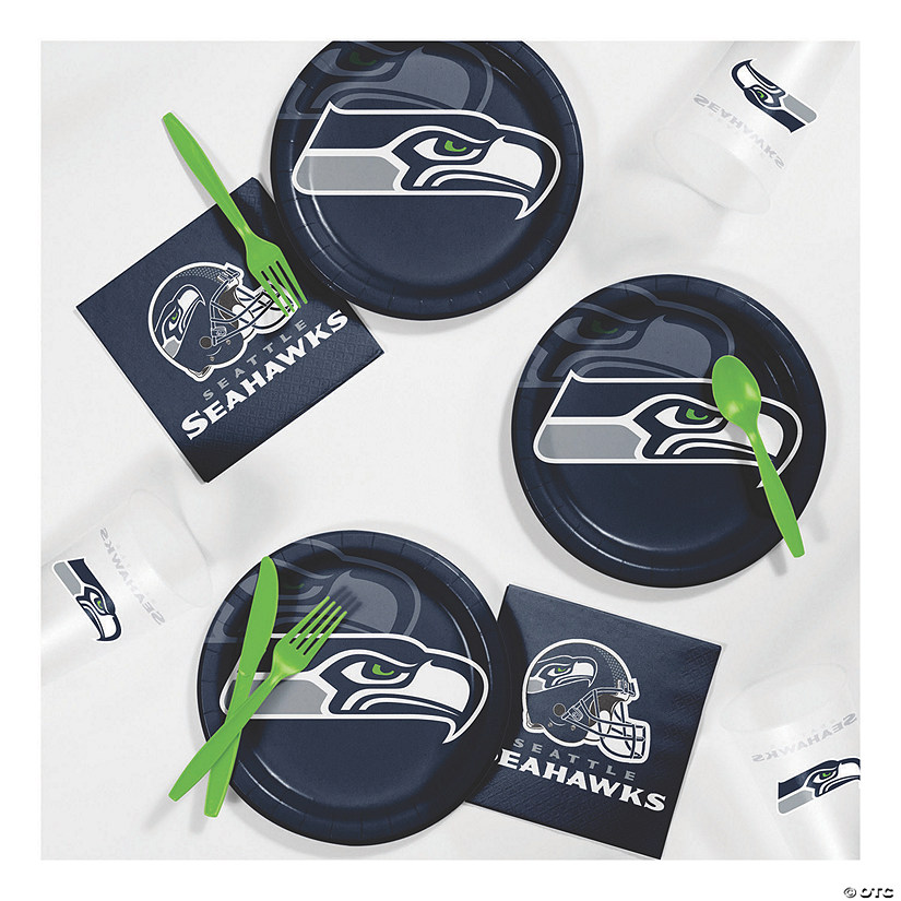 56 Pc. Nfl Seattle Seahawks Tailgating Kit  For 8 Guests Image