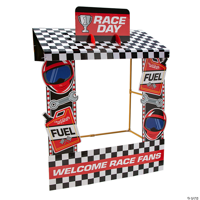 56&quot; x 80&quot; Pit Stop Tabletop Hut with Frame Decorating Kit - 6 Pc. Image