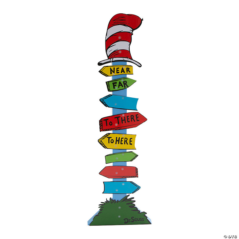 58 1/2" Dr. Seuss&#8482; Directional Sign Cardboard Stand-Up Image