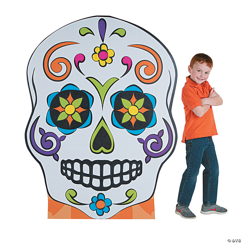 59" Day of the Dead Sugar Skull Cardboard Cutout Stand-Up Image