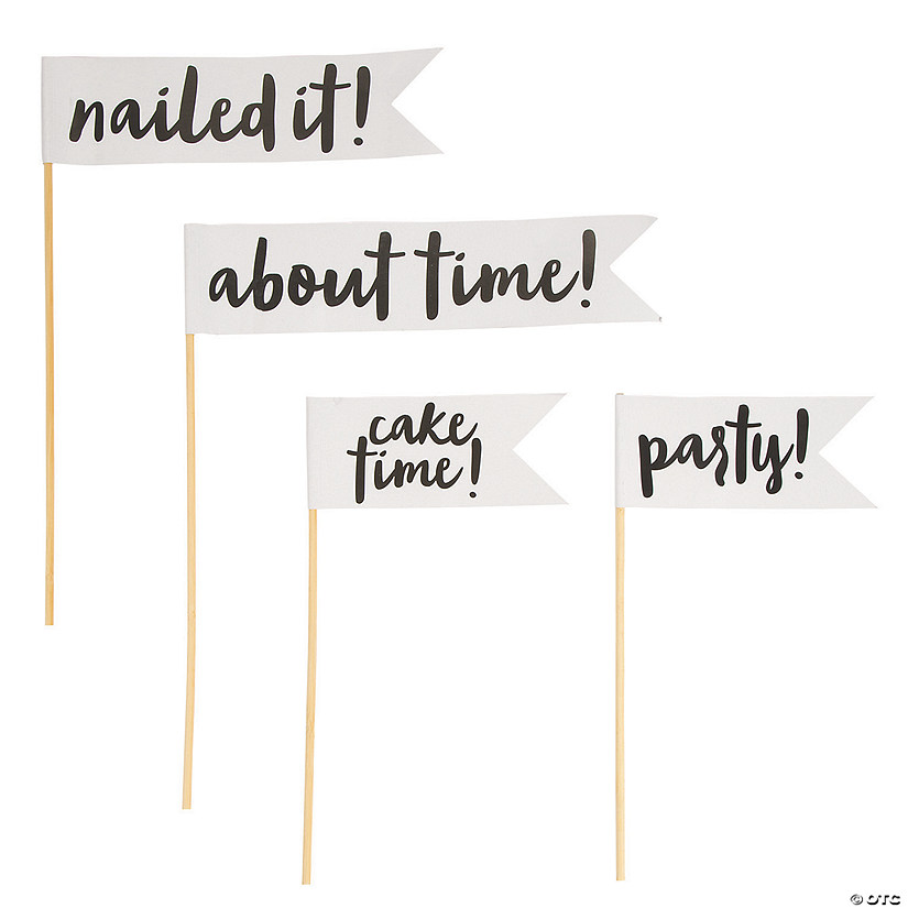 6-1/2" - 12-1/2" Funny Wedding Flags - 12 Pc. Image