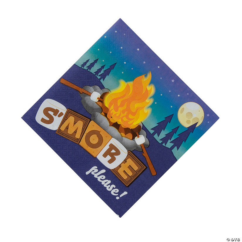 6 1/2" S&#8217;mores Party S&#8217;more Please Paper Luncheon Napkins - 16 Ct. Image