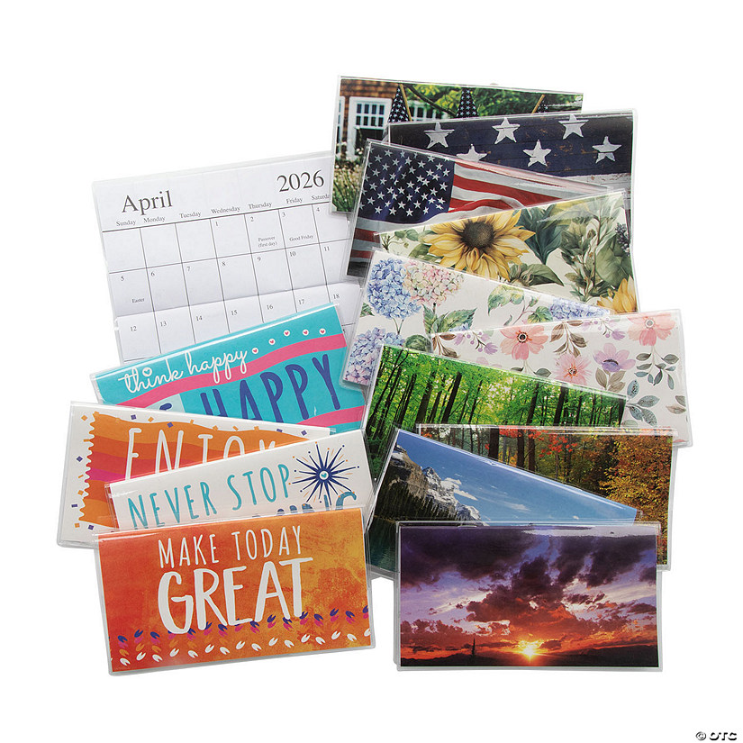 6 1/2&quot; x 3 1/2&quot; 2026 - 2027 Bulk 48 Pc. Pocket Planner Calendars Assortment Image
