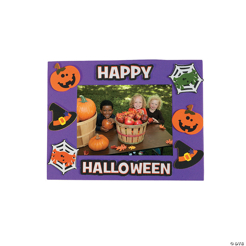 6 1/2" x 5" Bulk Halloween Friends Picture Frame Magnet Craft Kit - Makes 50 Image