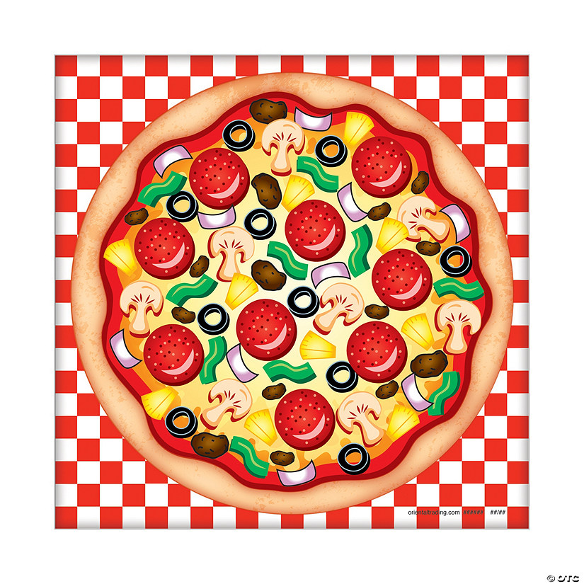 6 1/2" x 6 1/2" Mini Pizza Repositionable Paper Sticker Scenes - 12 Pc. Image