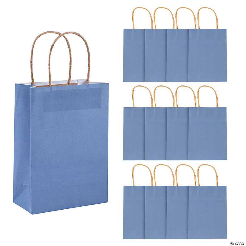6 1/2" x 9" Medium Kraft Paper Gift Bags - 12 Pc. Image