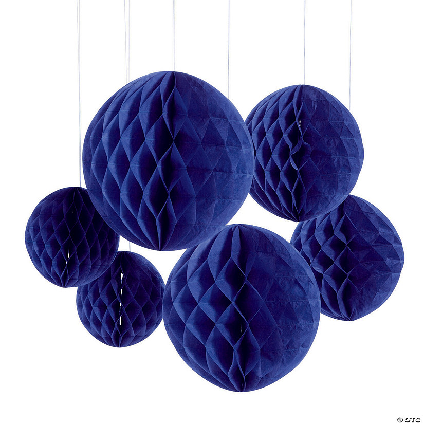 6" - 10" Purple Honeycomb Ceiling Decorations - 6 Pc. Image