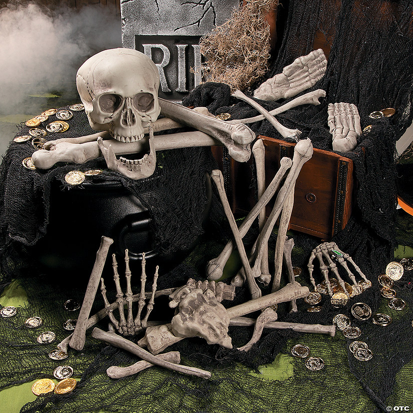 6" - 12" Bag of Human Bones Plastic Halloween Decoration - 28 Pc. Image