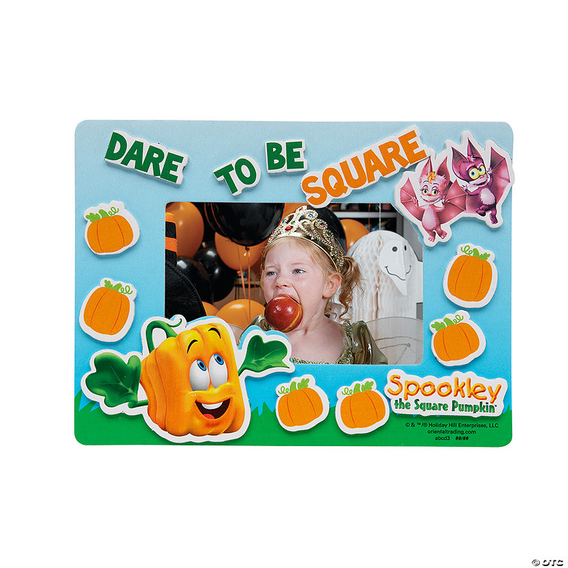 6 3/4" x 5" Spookley the Square Pumpkin&#8482; Picture Frame Magnet Craft Kit - Makes 12 Image