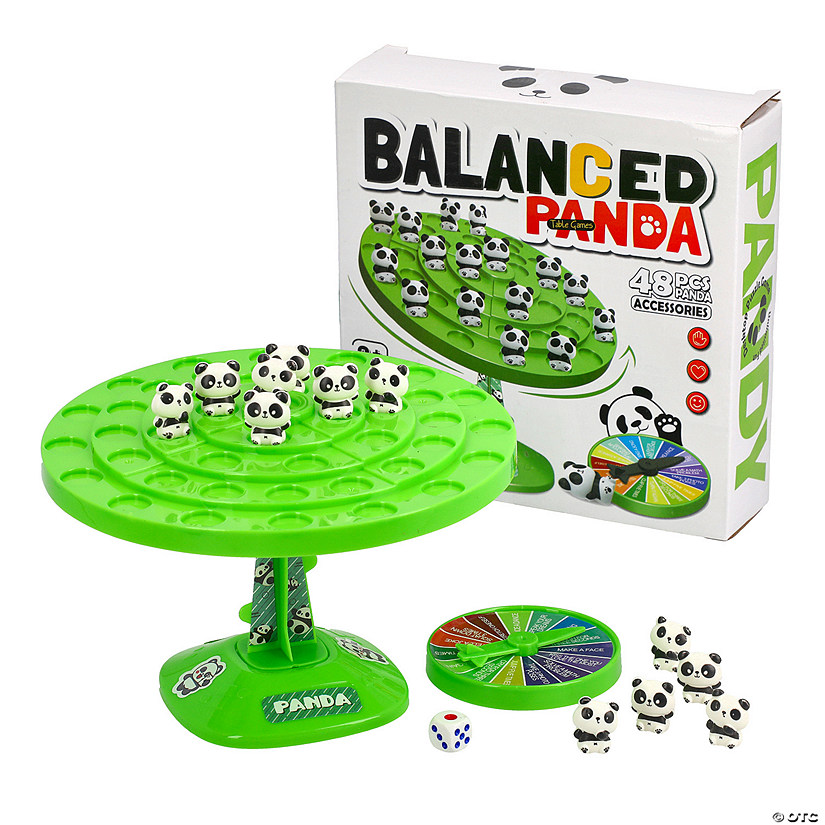 6 3/4&quot; x 6 3/4&quot; Balanced Panda Plastic Tabletop Game Set Image
