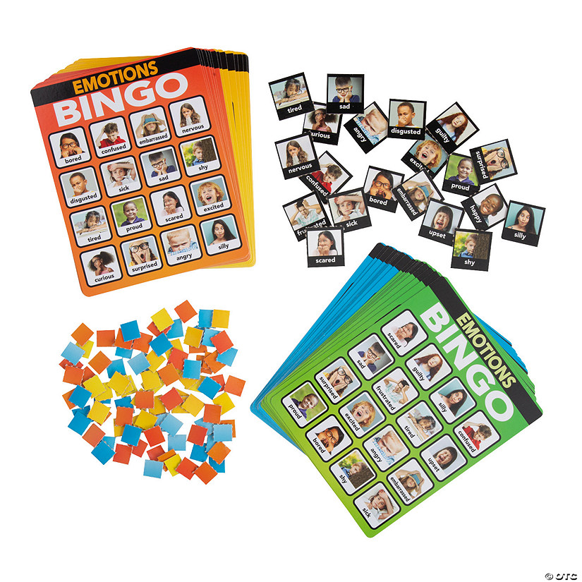 6 3/4" x 8 1/2" Emotions Pictures Cardboard Bingo Game for 32 Image