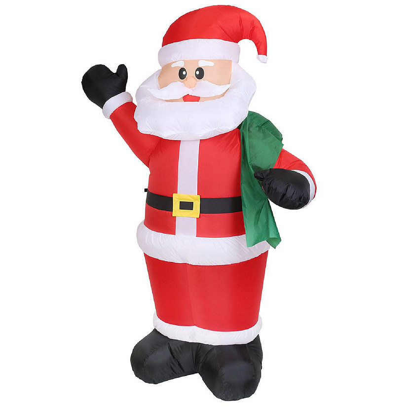 6.4ft Inflatable Christmas Giant Santa Claus Blow up Light IPX4 ...