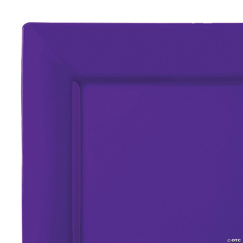 6.5" Grape Purple Square Plastic Cake Plates (80 Plates) Image