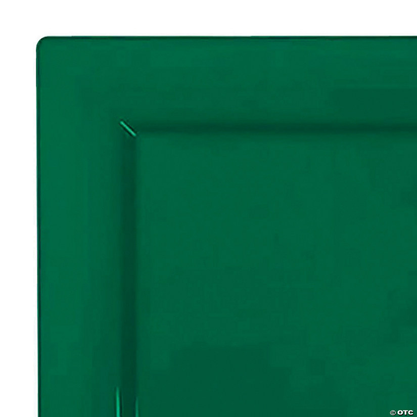 6.5" Hunter Green Square Plastic Cake Plates (80 Plates) Image