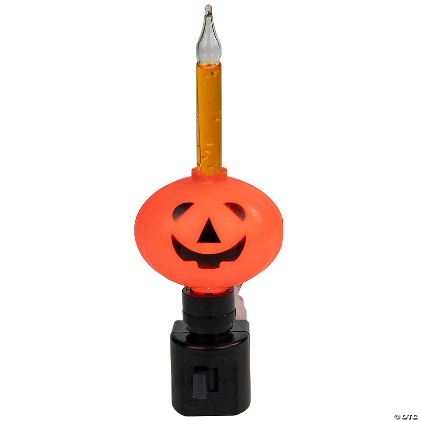 6.5" Jack-O-Lantern Halloween Bubble Night Light Image