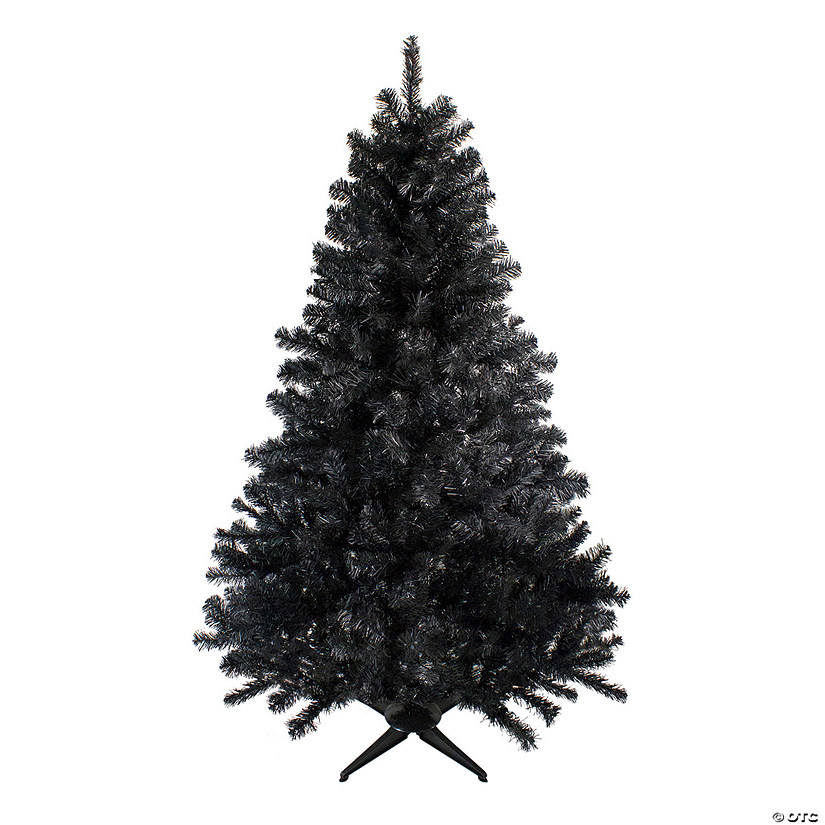 6' Black Colorado Spruce Artificial Halloween Tree - Unlit Image